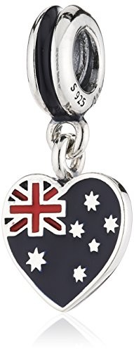 Pandora Charm wisiorek Australijskie serce flaga, srebro 791415ENMX
