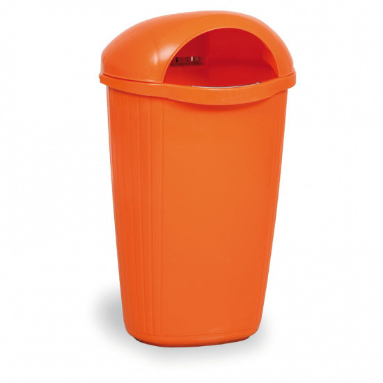 B2B Partner Zewnętrzny kosz na śmieci na słupek DINOVA, 50 l, pomarańczowy 217