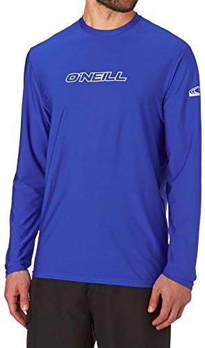 ONEILL wetsuits mężczyzn Basic Skins L/S TEE Rash Vest, niebieski, S 4339-018-S