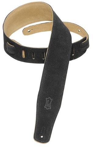 Levys levy kroki gitara pasek (skóra welurowa, ok. 6,4 cm szerokości) czarna MS26-BLK