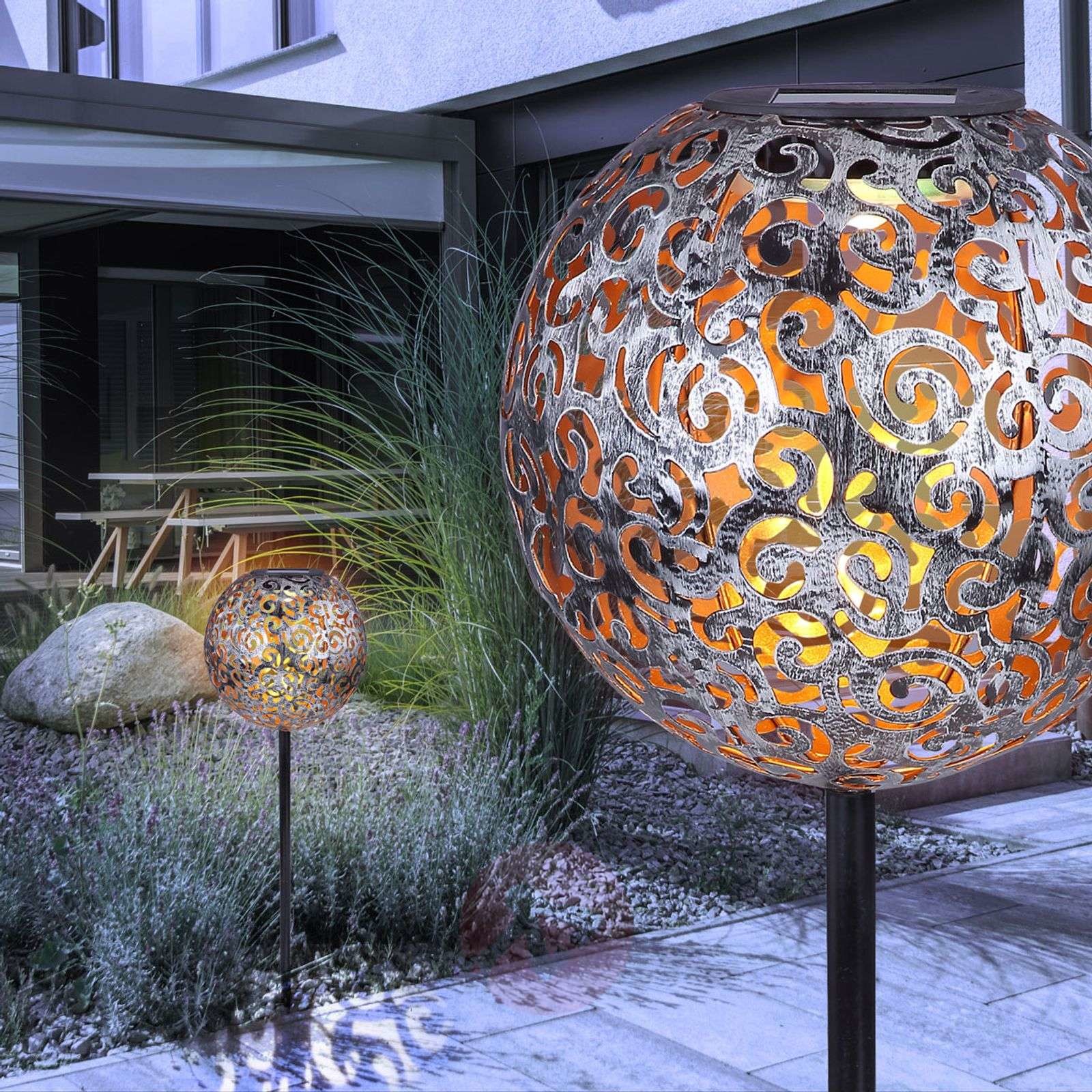 Globo Lighting Solarna lampa z grotem ziemnym LED 33743, Kula