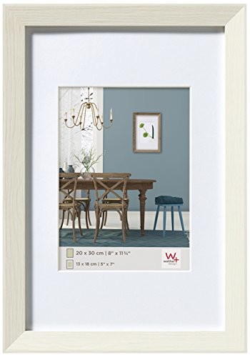 Walther wzornictwo fiorito rama drewniana ramka na zdjęcia, drewno, białe, 40 x 60 cm EF460W