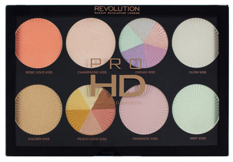 MAKEUP REVOLUTION MAKEUP REVOLUTION - AMPLIFIED PALETTE - GLOW GETTER - Paleta 8 rozświetlaczy MAKPG8RO