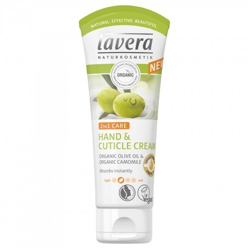 Lavera krem do rąk i paznokci 2in1 pielęgnacji Bio oliwy z oliwek i bio KAMILLE krem do rąk szybko się wchłania Vegan Bio Natural i innowacyjna ręcznie Care kosmetyki 2er Pack (2 X 75ml natu 107085
