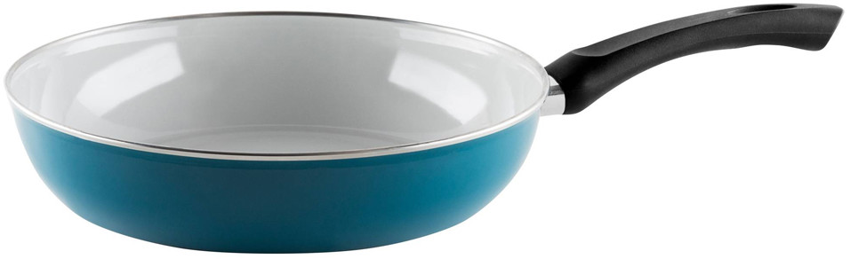 Riess Patelnia ceramiczna turkusowa z pokrywką 28 cm Aquamarin seria Premium