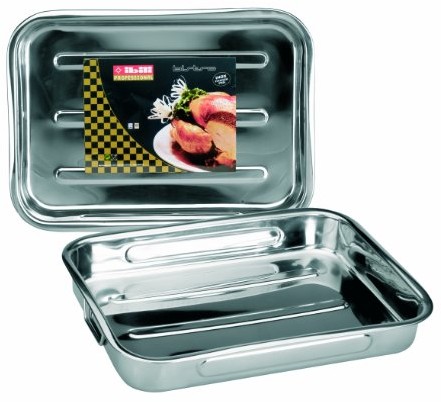 Ibili 651850 naczynie do pieczenia z uchwytami, ze stali nierdzewnej, składany 651850