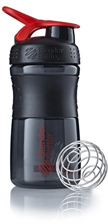 Blender BlenderBottle SportMixer Tritan shaker | białka shaker| woda flasche| Fitness shaker | bez BPA | z piłką , 590 ml, , czarny/czerwony, 500012