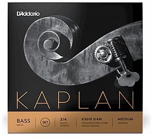 D'Addario D'Addario Kaplan Solo Double Bass Zestaw strun do kontrabasu 3/4 Medium Tension KS610 3/4M