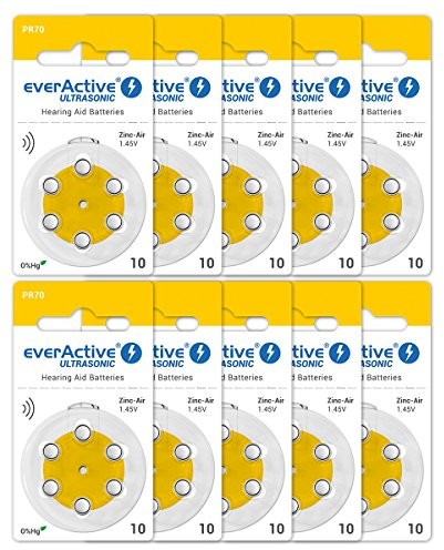 EverActive 10/PR70 60 X Ultra Sonic Typ hoergerat baterie (10 na karty) Żółty