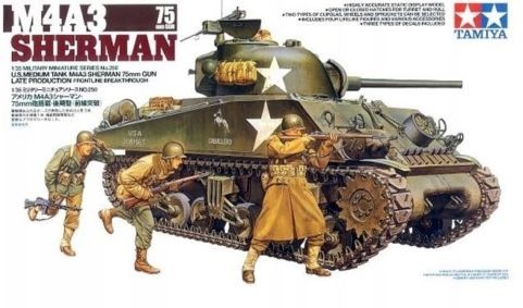 Tamiya TAMIYA  US Medium Tank M4A3 Sherman 75mm Gun Late Production 35250