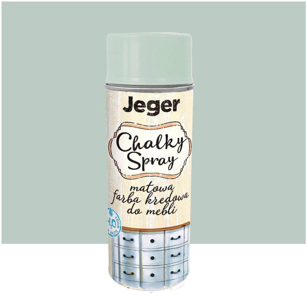 JEGER Farba kredowa do mebli CHALKY SPRAY 0.4 l Green Matowa JEGER