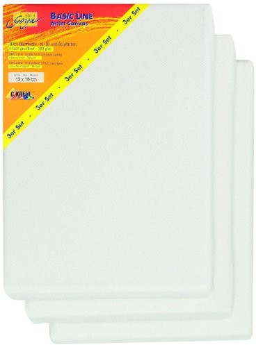 KREUL Solo Goya 631010 Basic Line na blejtramie, 10 x 10 cm, opakowanie potrójne 631318