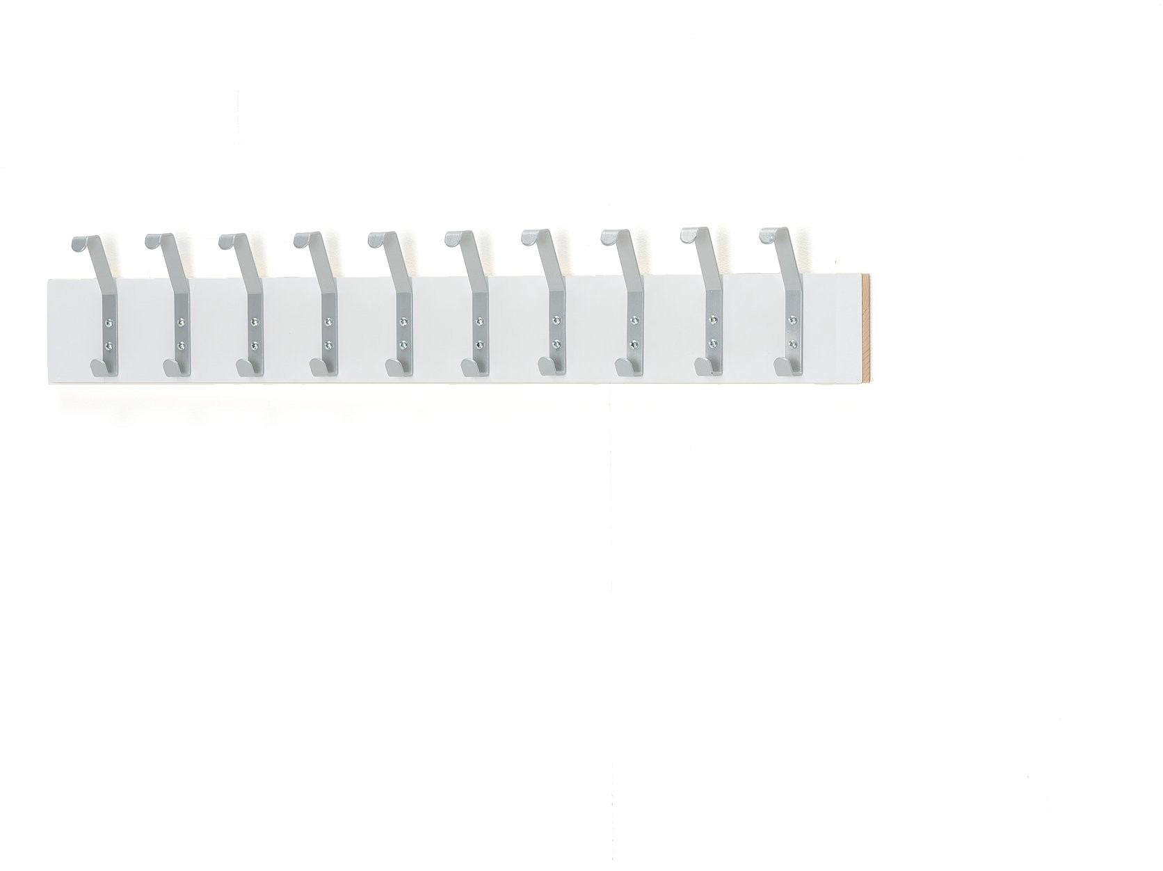 AJ Produkty Listwa z wieszakami HÄNGA, 1500 mm, 10 podwójnych haczyków, biały