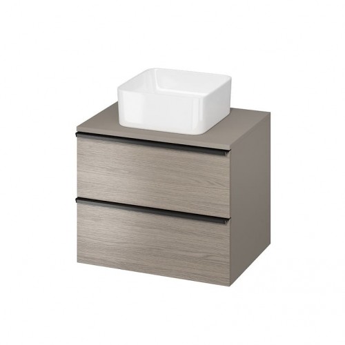 Cersanit VIRGO 60 szafka z blatem szara z czarnymi uchwytami S522-023 S522-023