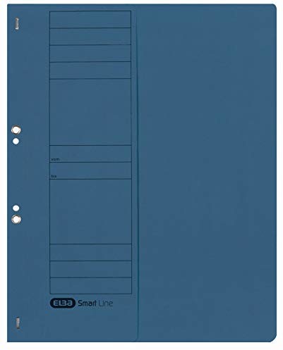 Elba 10056000 skoroszyt z oczkami, do połowy okładki, opakowanie 50 sztuk, 250 g/m, kolor niebieski 100560000