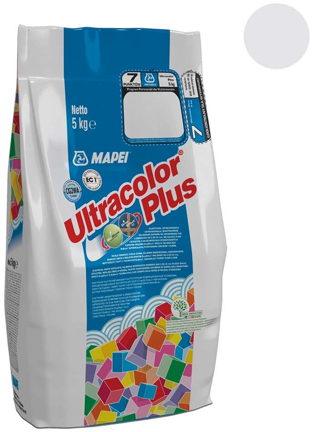 Mapei Fuga elastyczna UltraColor Plus 111 srebrna 5 kg