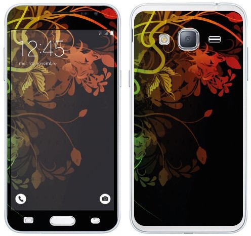 Samsung Royal Sticker Royal tatuaż ścienny RS. 126851 samoprzylepny do Galaxy J3 2016, motyw kolorowe kwiaty RS.126851