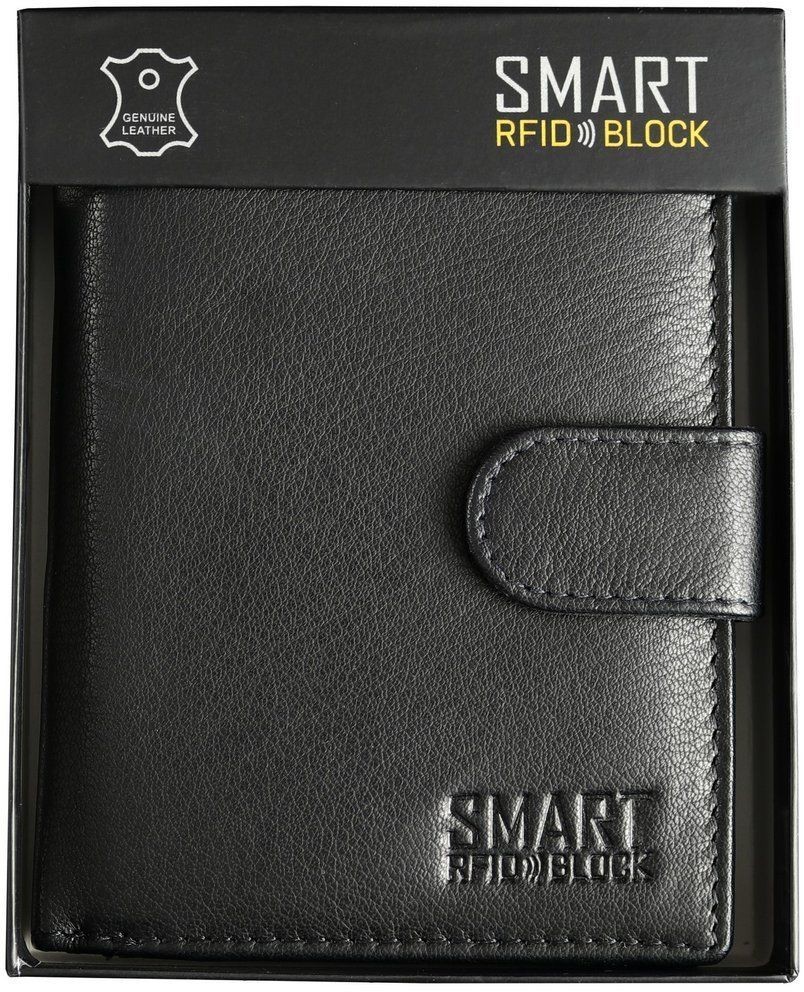Koruma Portfel męski skórzany z ochroną RFID BLOCK SM-906GBL SM-906GBL