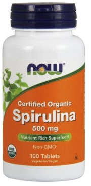 Фото - Вітаміни й мінерали Now Foods Spirulina Organic 500 mg, Tabletki 