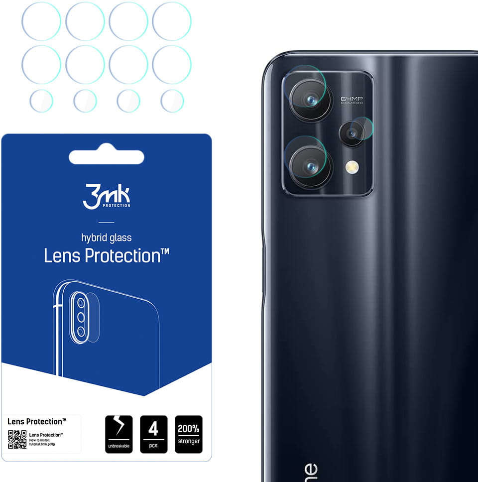 3MK Szkło x4 na kamerę obiektyw Lens Protection do Realme 9 Pro 13692X10