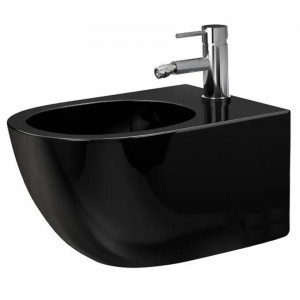 REA C6380 Carlo Mini Black Bidet wiszący