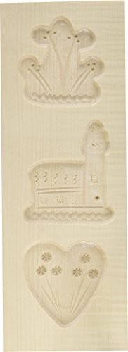 Städter 842045 forma do pieczenia do ciasteczek korzennych model, drewno, brązowa, 25 x 9 x 3 cm, 842045