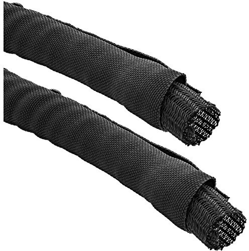 InLine kanał kablowy, wąż pleciony z osłoną z tkaniny poliestrowej, samozamykający, czarny 59992C