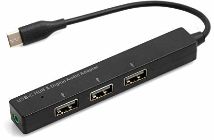 System-S SYSTEM-S 3 porty USB Hub 3.1 typ C do 3 x USB 2.0 A adapter kabel z wejściem audio 3,5 mm 57473742