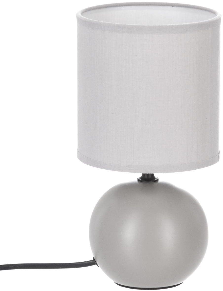 Atmosphera Lampa stołowa ceramiczna BOULE GRIS 25 cm kolor szary