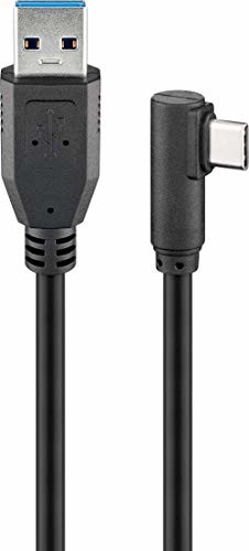 Goobay USB-C(TM) na USB A 3.0 kabel 90°, czarny; USB-C(TM) na USB A 3.0 kabel 90°, czarny - wtyczka USB 3.0 (typ A) > wtyczka USB-C (TM)