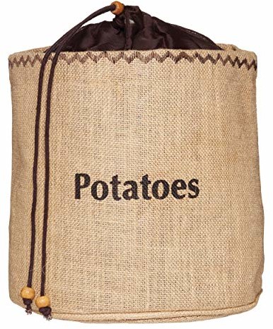 KitcheCraft Natural Elements ziemniaczana worek z płótna workowego Z czarnym karmy JVPS