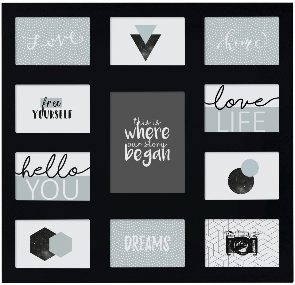 Atmosphera Ramki zdjęcia kolaż,11 elementów kolor czarny Atmosphera B017R8X9M8