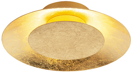 QAZQA Lampa sufitowa w stylu art deco złota / mosiądz z diodami LED - słońce