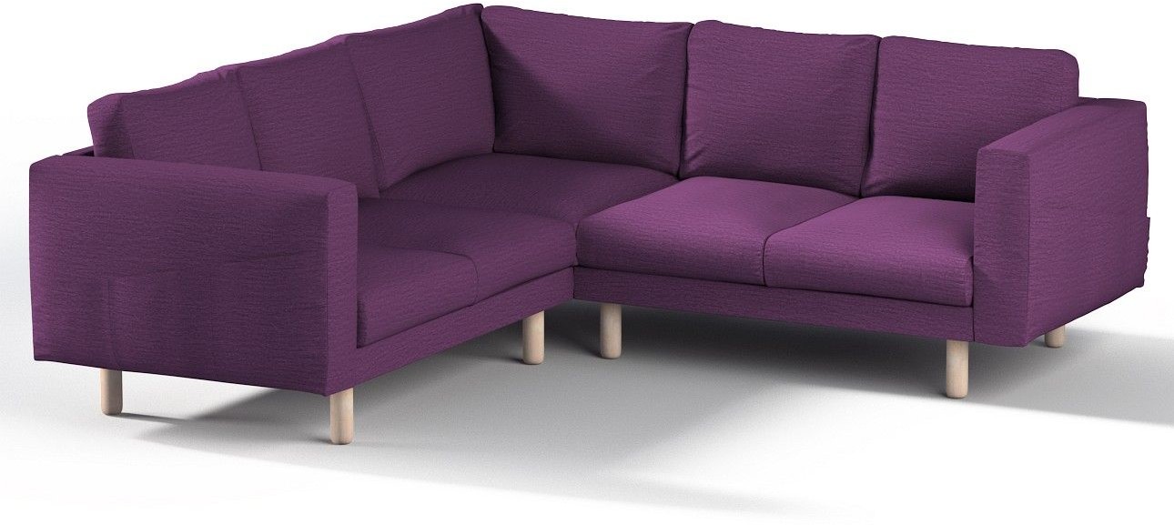 Dekoria Dekoria Pokrowiec na sofę narożną Norsborg 4-osobową kremowy szenil sofa narożna Norsborg 4-osobowa Chenille 1028-702-22