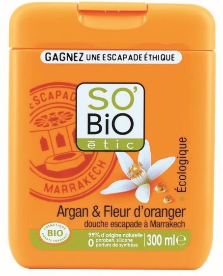 So Bio etic żel pod prysznic argan i kwiat pomarańczy, 300 ml