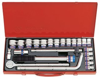 KING TONY Zestaw nasadek 4024MR, 1/2'', 12-kątne, 10-32 mm