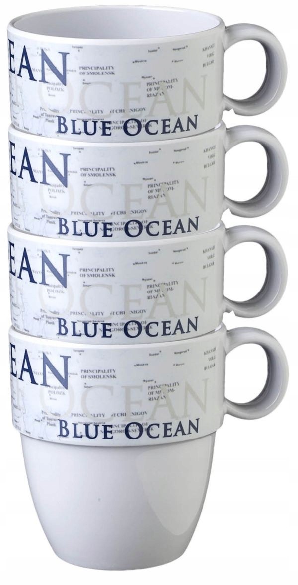 Kubki Brunner Blue Ocean 0,35L z melaminy 4szt