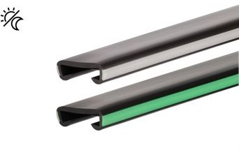 Quest Listwa poręczowa PCV FOTOLUMINESCENCYJNA poręczówka 40x8mm czarny 1 mb 460-58/PSFL-czarny