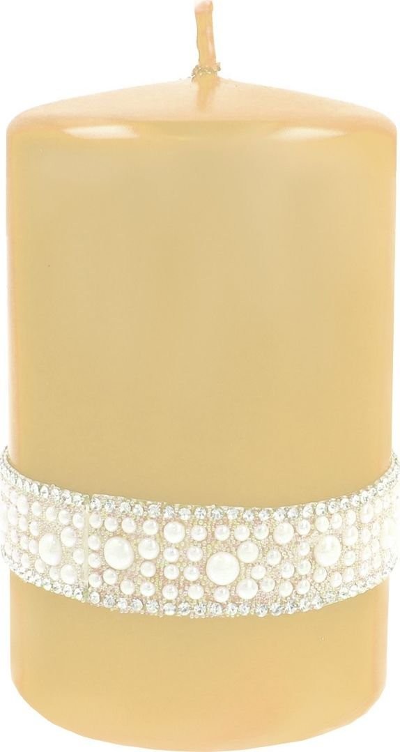 Artman świeca CRYSTAL OPAL WALEC M PEARL KREM 980127