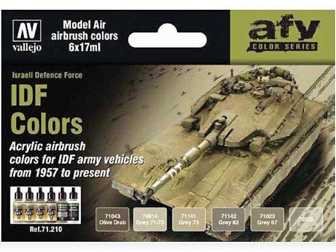Vallejo Model Air Zestaw 6 farb - IDF Colors Vallejo 71210