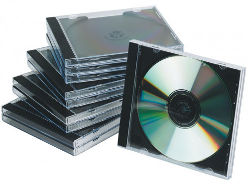 Q-CONNECT Pudełko na płytę CD/DVD standard, 10szt., przeźroczyste KF02209