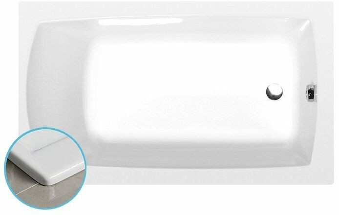 Polysan LILY SLIM wanna prostokątna 130x70x39cm biała 77511S