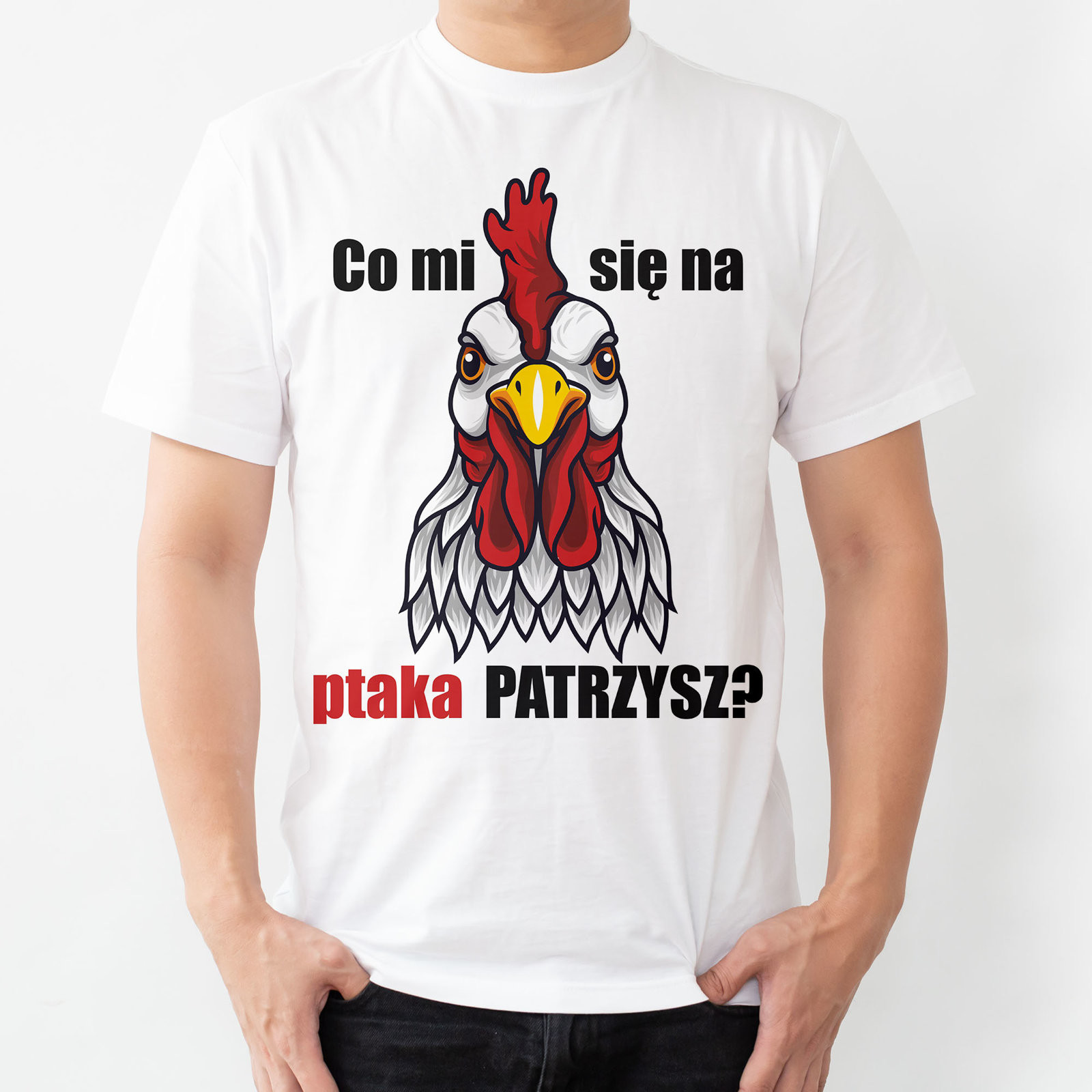 Poczpol Co mi się na ptaka patrzysz - koszulka męska 42593-A