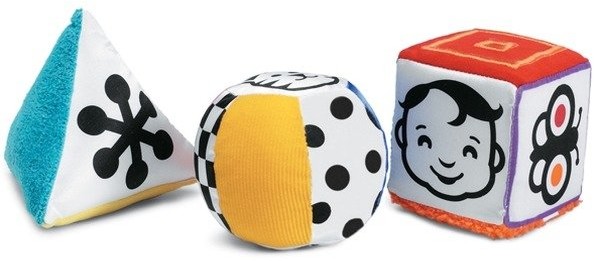 Manhattan Toy Zabawki dla niemowląt, Sensoryczne kształty, 3 szt.