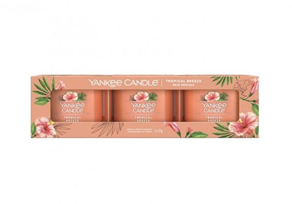 Yankee Candle Zestaw świec wotywnych w szkle Tropica l Breeze 3 x 37 g