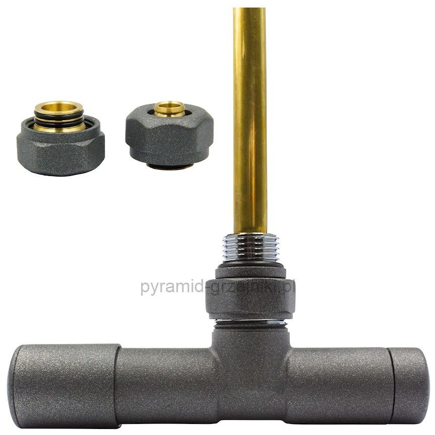 Varioterm Zawór regulacyjny UNICO ze złączką PEX/CU - grafit str. pex 16 mm lewy 000M875A005/L(PEX)