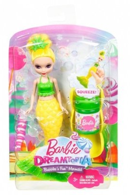 Mattel Barbie Dreamtopia Bąbelkowa mała syrenka zółta DYM97