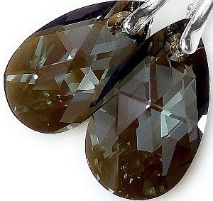 Swarovski NOWOŚĆ piękne kolczyki BRONZE SHADE