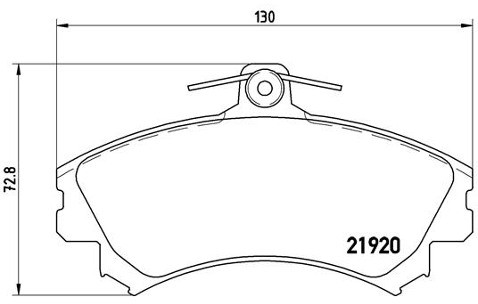 BREMBO Zestaw klocków hamulcowych, hamulce tarczowe P 50 055