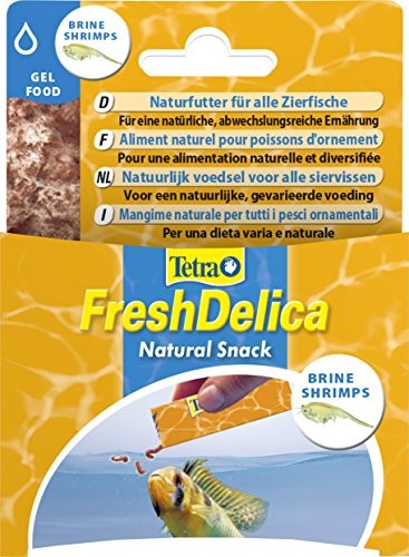 Tetra freshdelica brine krewetki naturalny podszewka (z całych krewetki w torbę naehrstoffreichem galaretce pojedyncze przeznaczone do wszystkie ryby ozdobne), 16 (48 G)